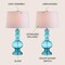 Jonathan Y Genie 28.5" Glass LED Table Lamp, Aqua, 2PK JYL1061A-SET2 - alternate 2