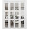 Sartodoors Sliding Closet Double Bi-fold Doors, Lucia 2555 White Silk with Clear Glass, Sturdy Tracks Molding LUCIA2555DBF-WS-96 x 96 (4* 24x96) - alternate 1