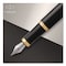 Parker IM Fountain Pen with Gift Box, Medium Fountain Nib, Blue Ink, Black Lacquer/Gold Barrel 1931645 - alternate 3