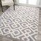 Jonathan Y Astrid Retro Trellis High-Low Cream/Gray 5 ft. x 8 ft. Area Rug SNT103B-5 - alternate 3