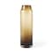 Homeroots 16" Golden Brown Abstract Cylinder Crystal Glass Table Vase 397581 - alternate 2
