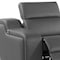 Homeroots 129" Dark Gray Italian Leather Reclining USB Sofa 632877 - alternate 5