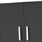 Homeroots 28" Black Wall mounted Accent Cabinet With Nine Shelves And Three Drawers 546375 - alternate 2