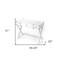 Homeroots 40" White Solid Manufactured Wood Writing Desk With Three Drawers 389453 - alternate 2