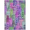 Homeroots 9' X 12' Purple Lilac And Green Village Houses Washable Indoor Outdoor Area Rug 577875 - alternate 2