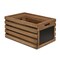 Homeroots Set of Three Black And Brown Solid Wood Crate, 3PK 487688 - alternate 2