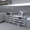 Amgood 14in D x 96in L Stainless Steel Table, Three Undershelves AMG WT-1496-3SH-Z - alternate 2