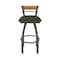 Holland Bar Stool Co Revelle 30in Swivel Bar Stool with Bronze Finish, Medium Back and Canter Pine Seat 881 - alternate 4