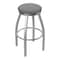 Holland Bar Stool Co 802 Misha Stainless Steel 36in Swivel Bar Stool with Canter Folkstone Grey Seat 80236SS007 - alternate 1