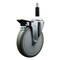 Service Caster 6'' Gray Poly Swivel 7/8'' Expanding Stem Caster with Brake SCC-EX20S614-PPUB-PLB-78 - alternate 1
