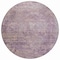 Homeroots 8' Plum And Lavender Round Floral Washable Indoor Outdoor Area Rug 605749 - alternate 3