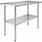 Amgood 24 in. x 48 in. All Stainless Steel Work Table, 35in. Height Commercial Prep Table with AMG WTSS-2448-Z - alternate 1