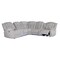 Homeroots Light Gray Fabric Power Reclining Curved Corner Sectional With Console 564423 - alternate 2