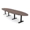 Skutchi Designs 16ft Conference Table With Power Unit | 14 Person Modular Oval Meeting Table | Harmony Series HAR-OVL-48X192-T.BK-H3041-NA - alternate 1