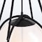 Vidalite Voyager 4-Light Matte Black Pendant, Hanging Pendant Light With Rope Detailing & Smoked Glass Shade CE1013091 - alternate 3
