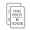 Signmission Private Property No Trespassing No 3, 18'' X 24'' 2 Signs, Heavy Gauge Aluminum, 2PK A-1824-2PACK-2836 - alternate 1