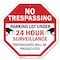 Signmission No Trespassing Parking Lot Under 24, 10 Inch X 10 Inch, Aluminum Metal Signs OC-A-10-115 - alternate 1