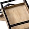 Homeroots Set of Two Brown Wood Indoor Outdoor Tray With Handles 376041 - alternate 3
