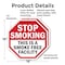 Signmission Stop Smoking This Is a Smoke Free F, 18 inch X 18 inch, Plastic Sign, 2PK OC-P-2PACK-18-88 - alternate 3
