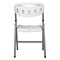 Regency Trestle 6 ft Round Folding Table and 6 Chairs Set, Blow Mold Plastic, Steel Frame, White TBM72RNDWH42WH - alternate 2