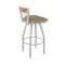 Holland Bar Stool Co Revelle 36in Swivel Extra Tall Bar Stool, Anodized Nickel Finish, Medium Back and Canter Sand Seat 881 - alternate 3