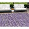 Homeroots 9' X 12' Purple And Lavender Striped Washable Indoor Outdoor Area Rug 587930 - alternate 1