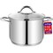 Bakken-Swiss Deluxe 8-Quart Stainless Steel Stockpot with Tempered Glass Lid, Heavy Duty BKSSQ8 - alternate 1