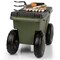 Pure Garden Rolling Garden Cart w/ Seat Plastic Storage w/ Bench & Interior Tool Tray Gardening Stool 50-LG1502 - alternate 2