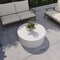 Leisuremod Milena 41 in Round Fluted Fiberstone Coffee Table, 250 lb Capacity, Fully Assembled MCT41W - alternate 4