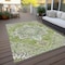 Homeroots 3' X 5' Green Ivory And Brown Oriental Washable Indoor Outdoor Area Rug 600150 - alternate 2