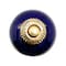 Homeroots Set of Six Cobalt And Gold Ceramic Drawer Pull Knobs, 6PK 635764 - alternate 1