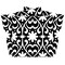 Homeroots 5" X 5" Black and White Floral Peel and Stick Removable Tiles 399876 - alternate 1