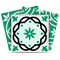 Homeroots 12" X 12" Green and White Mosaic Peel and Stick Removable Tiles 556423 - alternate 2