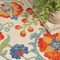 Homeroots 9' X 12' Ivory Red Blue And Green Floral Indoor Outdoor Area Rug 548122 - alternate 2