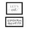 Homeroots Set Of Two Lets Eat or Feed Them 3 Black Framed Print Kitchen Wall Art, 2PK 407958 - alternate 1
