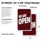 Signmission We Are Open, Vinyl Decals Only 24 Inch x 36 Inch, Vinyl Decal, 2PK DSB-2436-2PACK-30431 - alternate 2