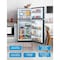Commercial Cool 18 cu.ft Top Mount Refrigerator / Freezer with ice maker -Stainless Look CCR1800GIMS - alternate 2