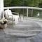 Homeroots 8' Gray And Charcoal Round Abstract Washable Indoor Outdoor Area Rug 604979 - alternate 3