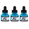 Daler-Rowney FW Acrylic Ink, Turquoise, 29.5ml, 3PK D160029145 - alternate 1