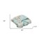 Homeroots 50" X 60" Aqua And Off White Cotton Woven Geometric Throw Blanket with Fringe 516538 - alternate 3