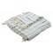 Homeroots 50" X 60" Cream Kantha Cotton Striped Throw Blanket with Embroidery 516629 - alternate 2