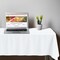 Smarty Had A Party 50" x 108" White Rectangular Linen-Like Tablecloths (12 Tablecloth), 12PK 813272-CASE - alternate 3