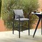 Armen Living Cayman Outdoor Patio Bar Stool in Aluminum with Gray Cushions LCCCBABL30 - alternate 2