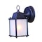 Homeroots Matte Black Hanging Frosted Glass Lantern Wall Light 399215 - alternate 1