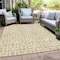 Homeroots 8' X 10' Wheat And Ivory Geometric Washable Indoor Outdoor Area Rug 594890 - alternate 5