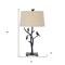 Homeroots 29" Tan Metal Table Lamp With Tan Empire Shade 524688 - alternate 2