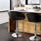 Elama 2 Piece Adjustable Faux Leather Bar Stool in Black with Chrome Base ELM-702-BLK - alternate 2