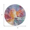 Homeroots 8' Orange Red And Teal Blue Round Abstract Washable Indoor Outdoor Area Rug 615616 - alternate 2