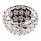 Jonathan Y Izzy 15.5" 2-Light Modern Glam Metal Dome LED Flush Mount w/Crystal Flower Accents, Oil Rubbed Bronze JYL9043C - alternate 1