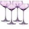Homeroots Set of Four Purple Crystal Shallow Bowl Stemmed Coupe 485965 - alternate 1